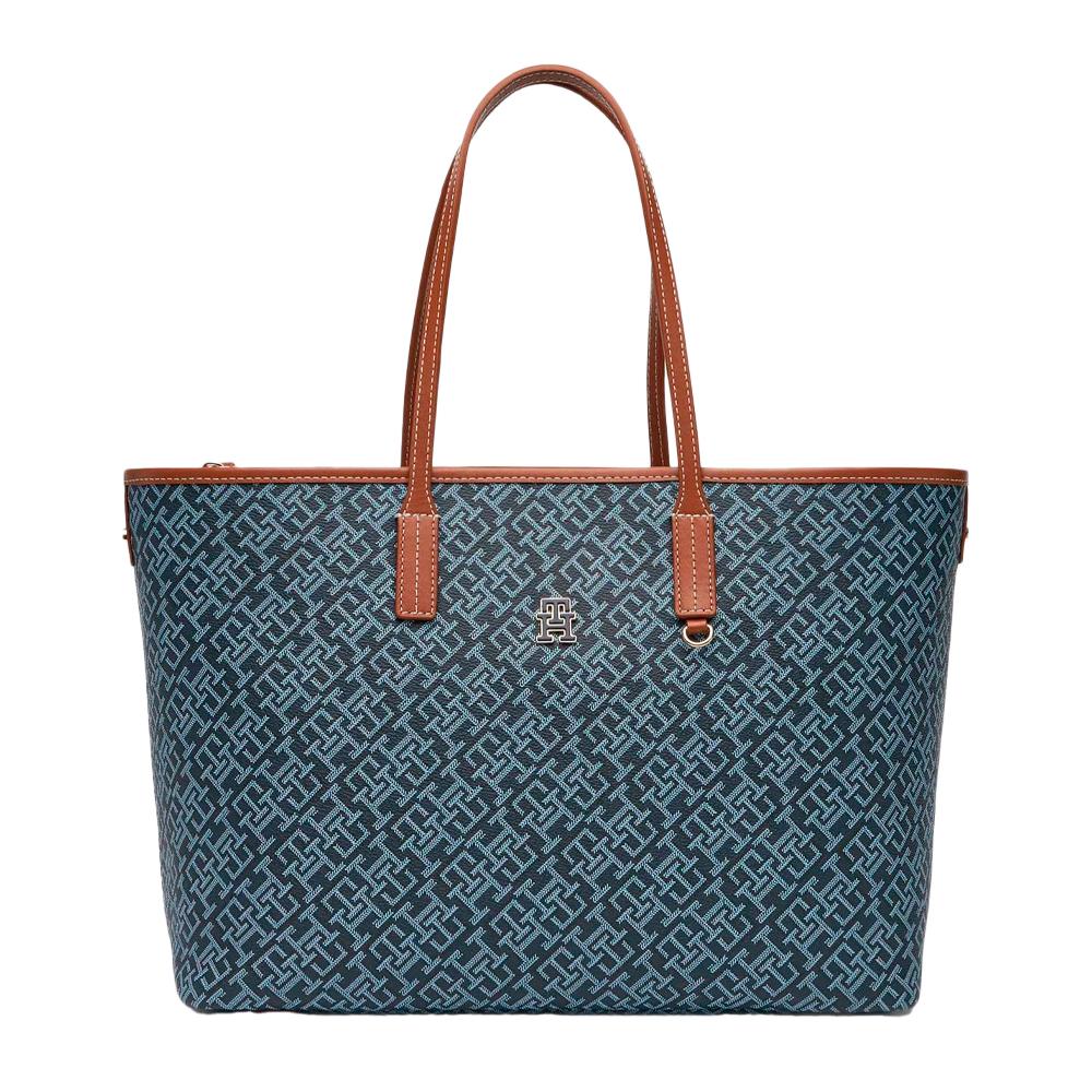 Sac Cabas Bleu Femme Tommy Hilfiger Th Monoplay pas cher