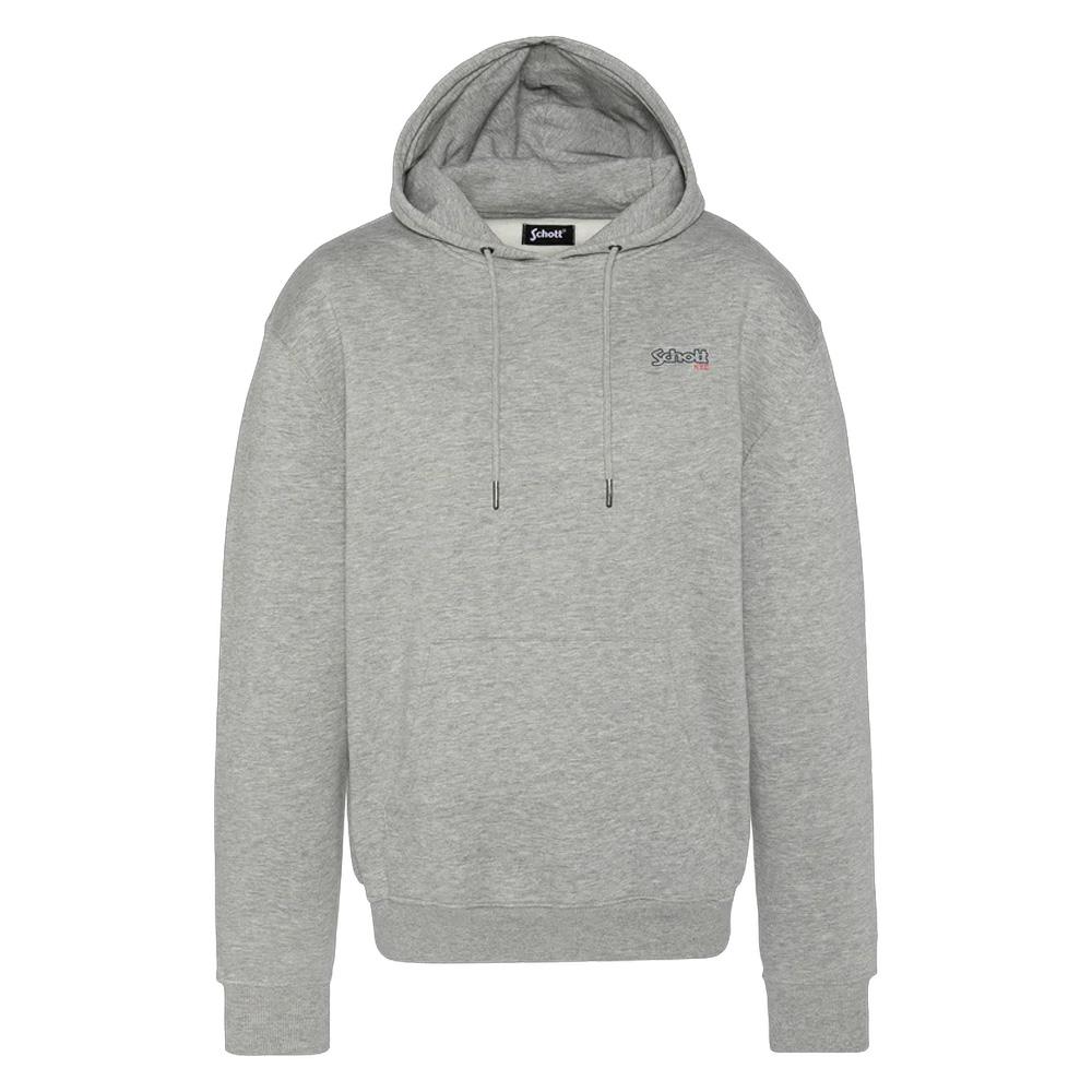 Sweat à Capuche Gris Homme Schott Cap Petit pas cher