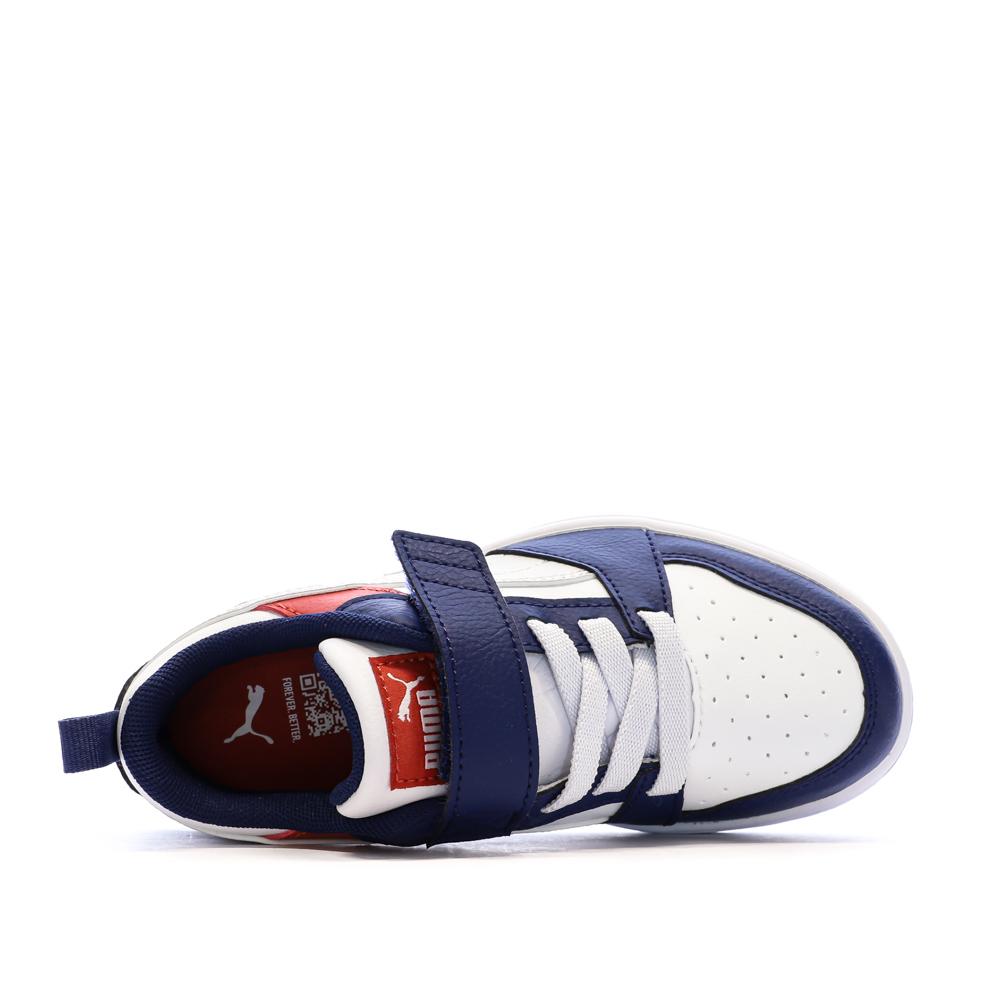 Puma Rebound Sneaker Blau/Weiß/Rot für Jungen Ansicht 4