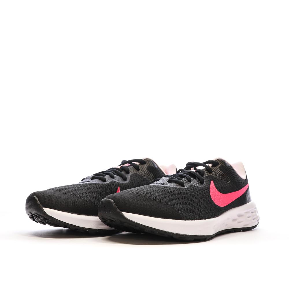 Baskets Noire/Rose Fille Nike Revolution 6 vue 6