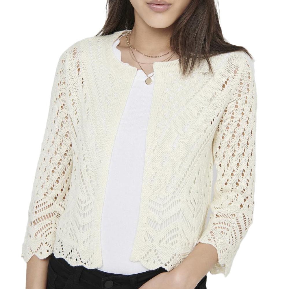 Cardigan Ecru FemmeJDY Sun 3/4 Cropped pas cher