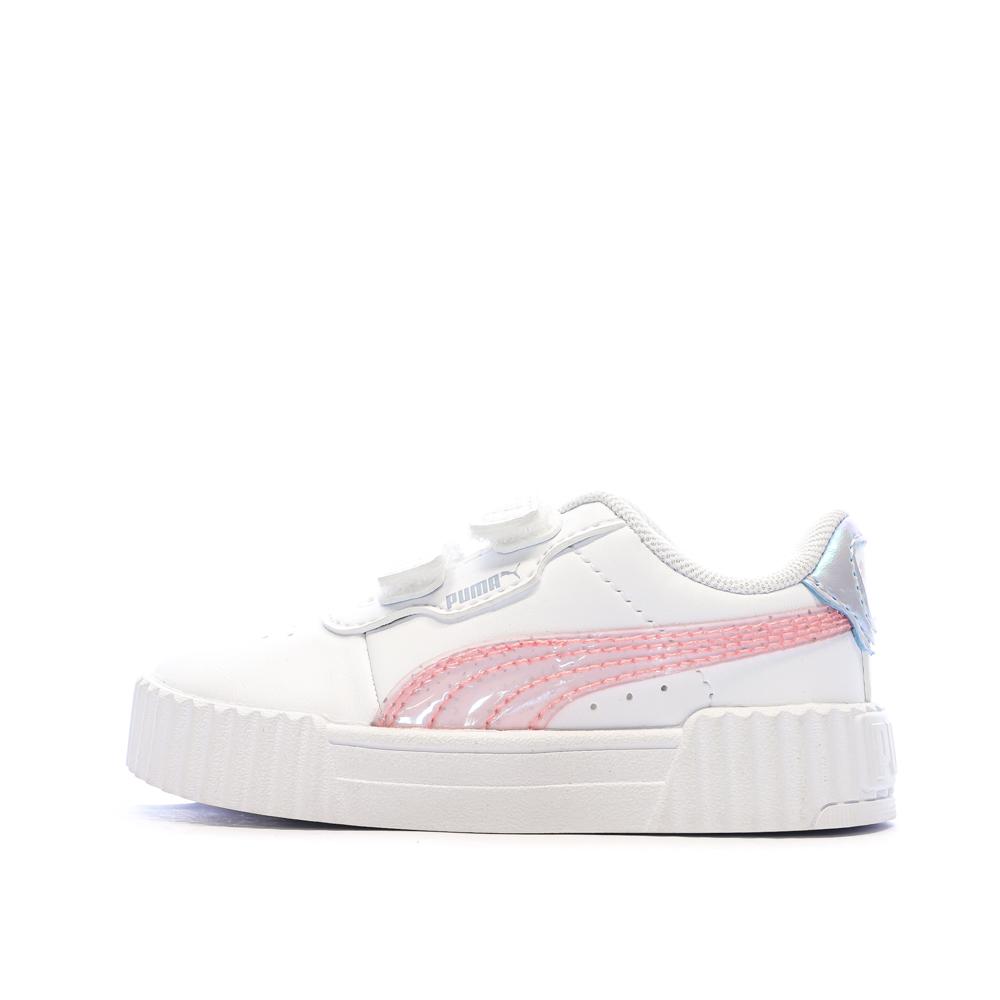 Baskets Blanche Fille Puma Carina 3.0 Blurry Dr pas cher