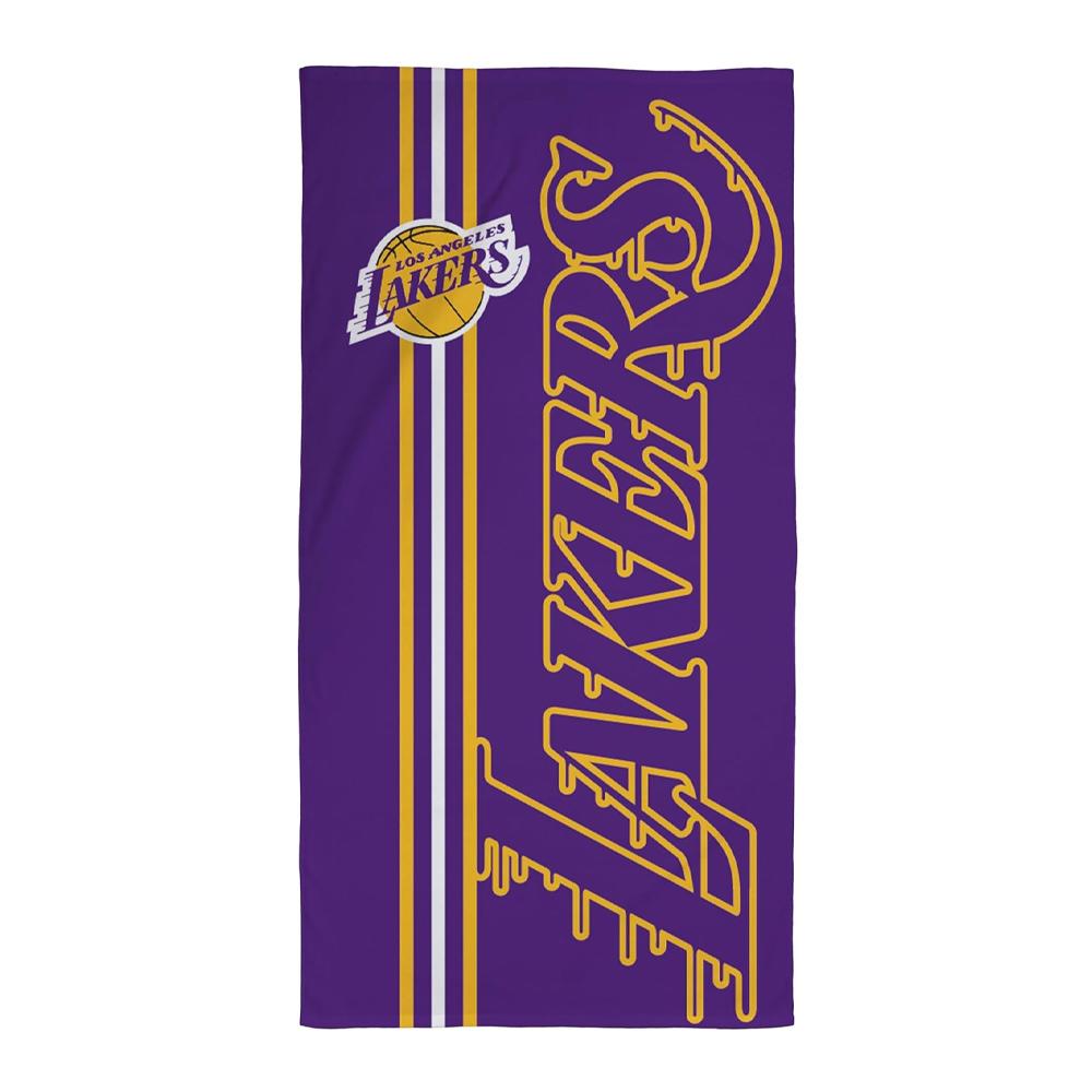 Serviette Violette/Jaune Garçon Sport Zone Lakers pas cher