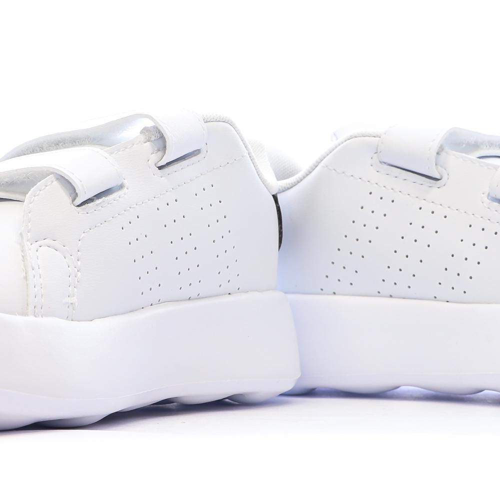 Baskets Blanches/Noir Garçon/Fille bébé Adidas Advantage vue 7