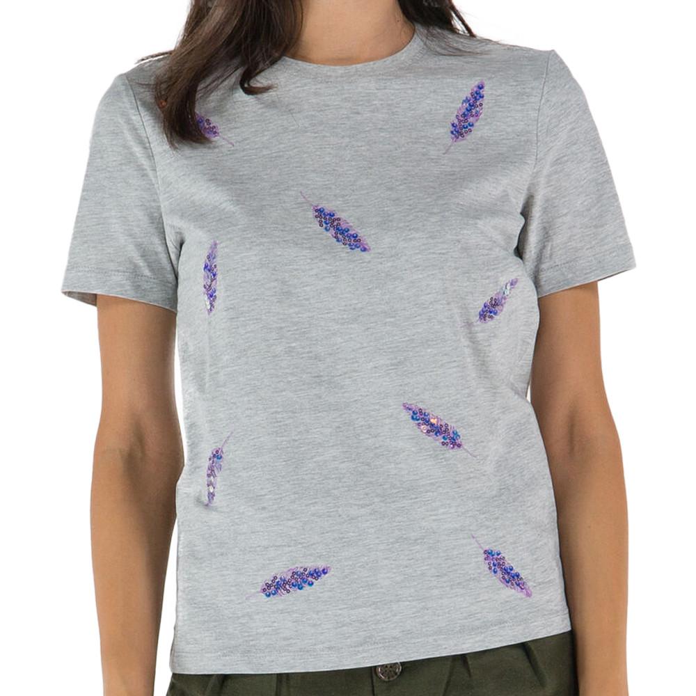 T-shirt Gris Femme Only Kita pas cher