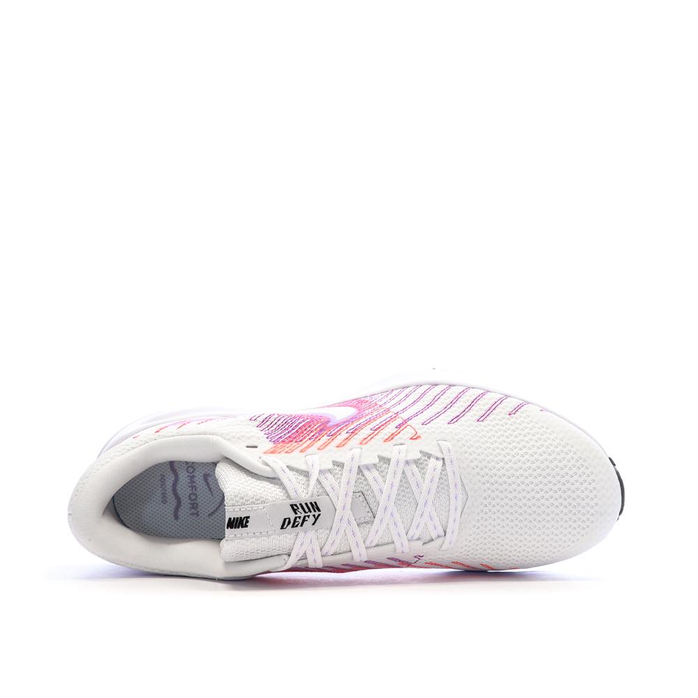 Chaussures de running Blanches/Roses Femme Nike Defy vue 4
