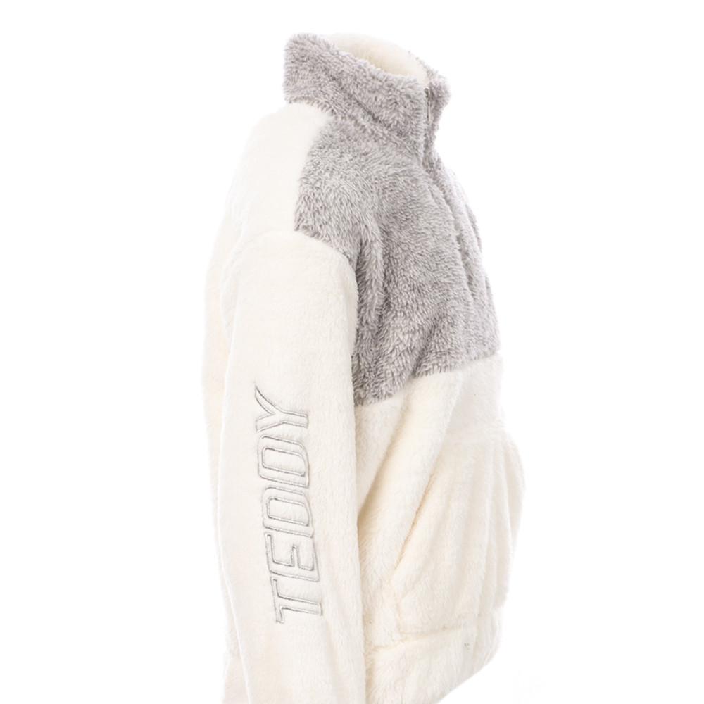 Sweat 1/4 zip Blanc/Gris Fille Teddy Smith Ifou vue 3