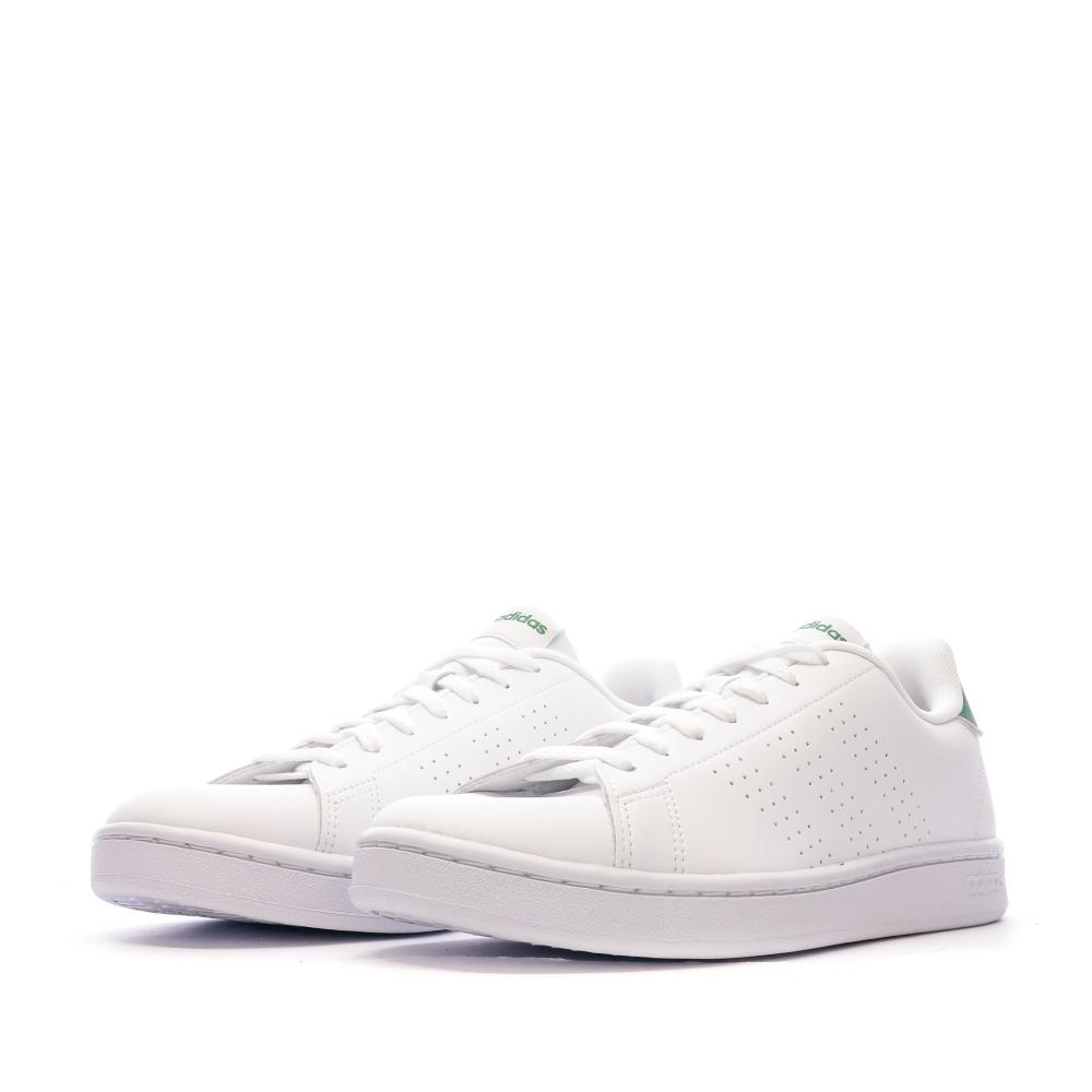 Baskets Blanches/Vert Homme Adidas Advantage vue 6