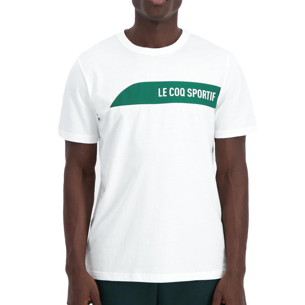 T shirt Blanc Vert Homme Le Coq Sportif 2410193 Espace des marques