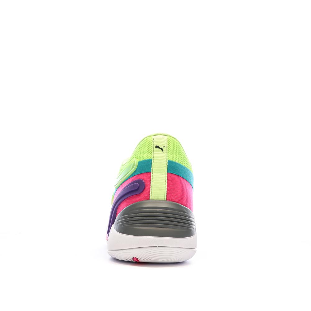 Chaussures de basketball Vert/Rose Homme Puma TRC Blaze Court Daytona vue 3