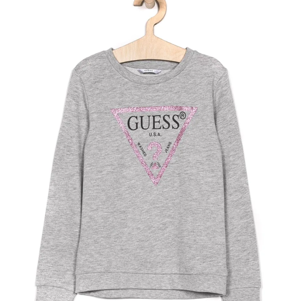 Sweat Fille Gris Guess pas cher