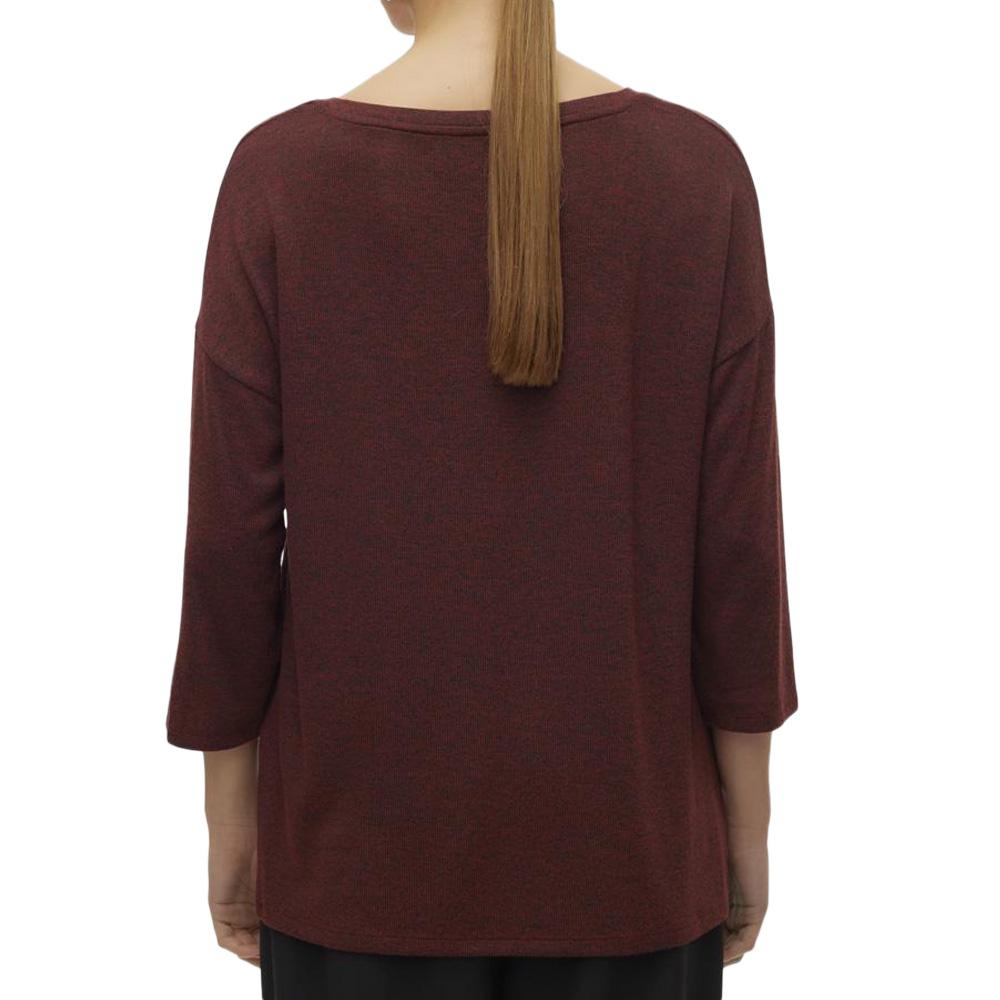 Pull Bordeaux Femme Vero Moda Brianna 3/4 vue 2