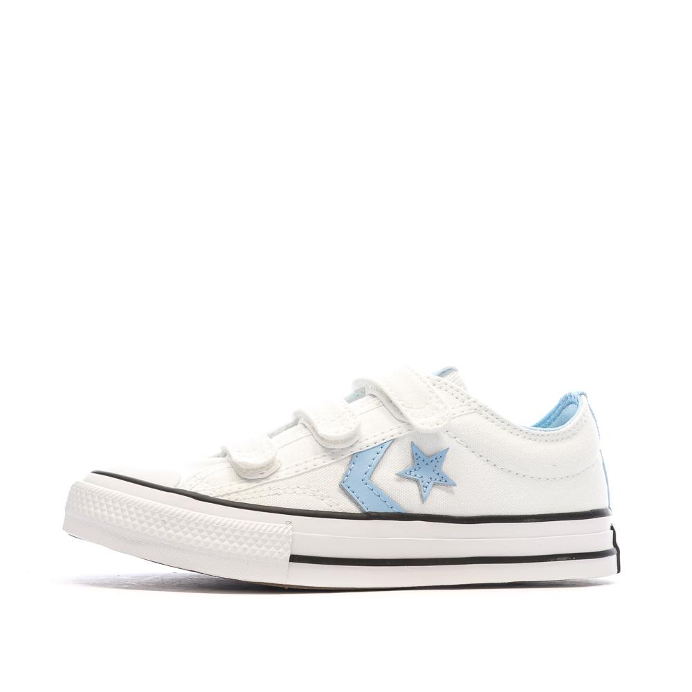 Baskets Blanches/Bleu Garçon Converse Star Player 76 Easy pas cher
