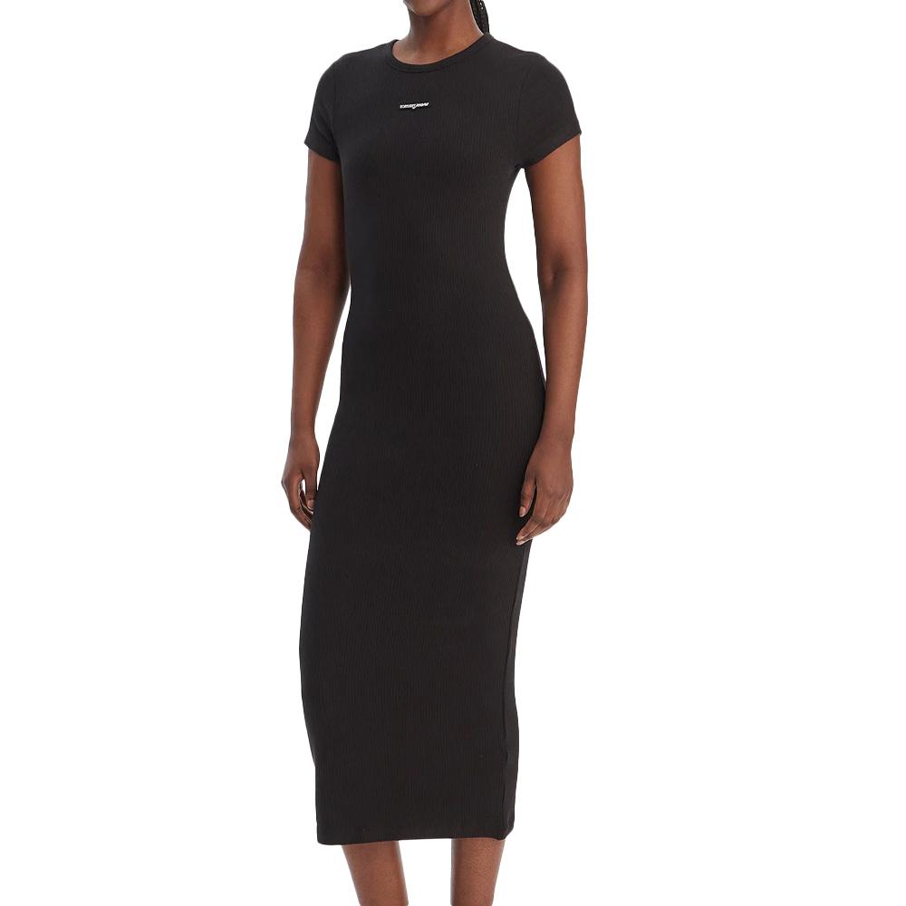 Robe Noire Femme Tommy Hilfiger Tjw Script pas cher