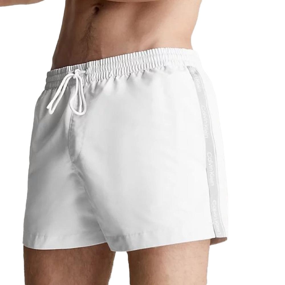 Short de bain Blanc Homme Calvin Klein Drawstring KM0KM00956 vue 2