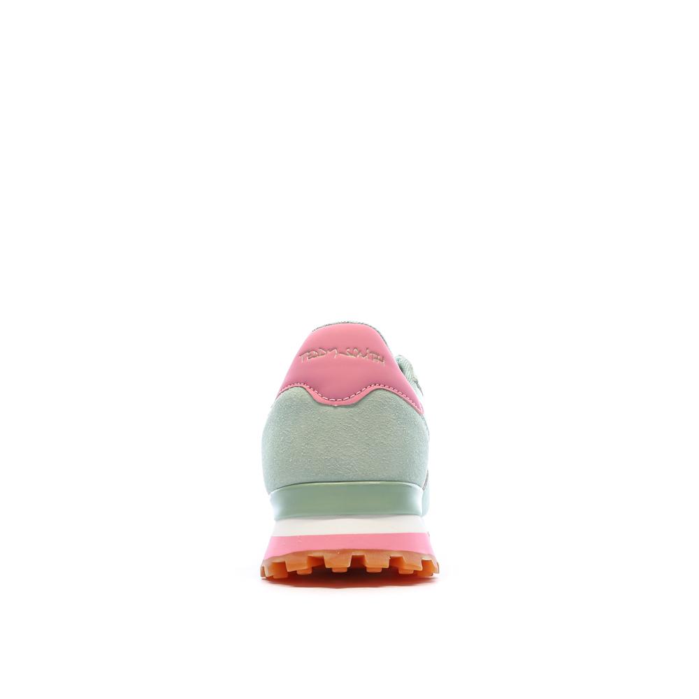 Baskets Verte/Rose Femme Teddy Smith 120515 vue 3