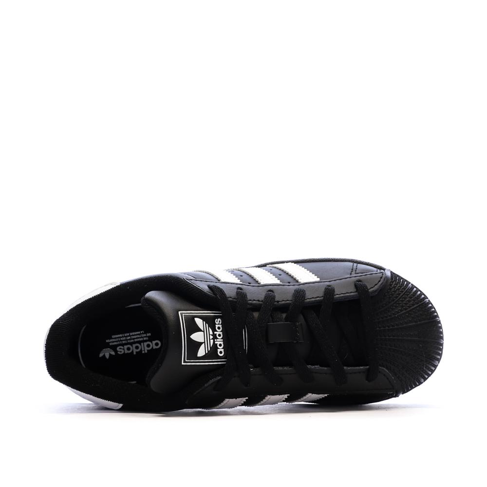 Baskets Superstar Noir/Blanc Mixte Adidas vue 4
