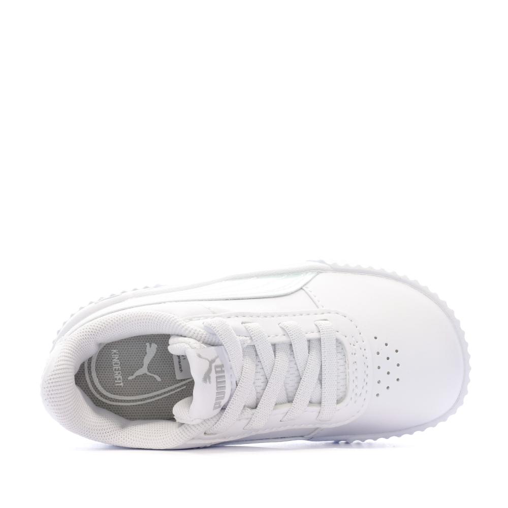 Baskets Blanches Fille Puma Carina Holo vue 4