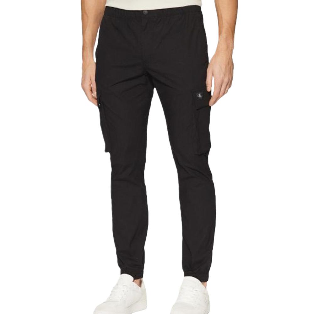 Pantalon Cargo Noir Homme Calvin Klein Jeans J30J327614 pas cher
