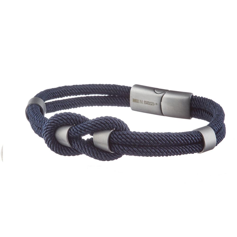 Bracelet Noir Homme Geographical Norway 315027 pas cher