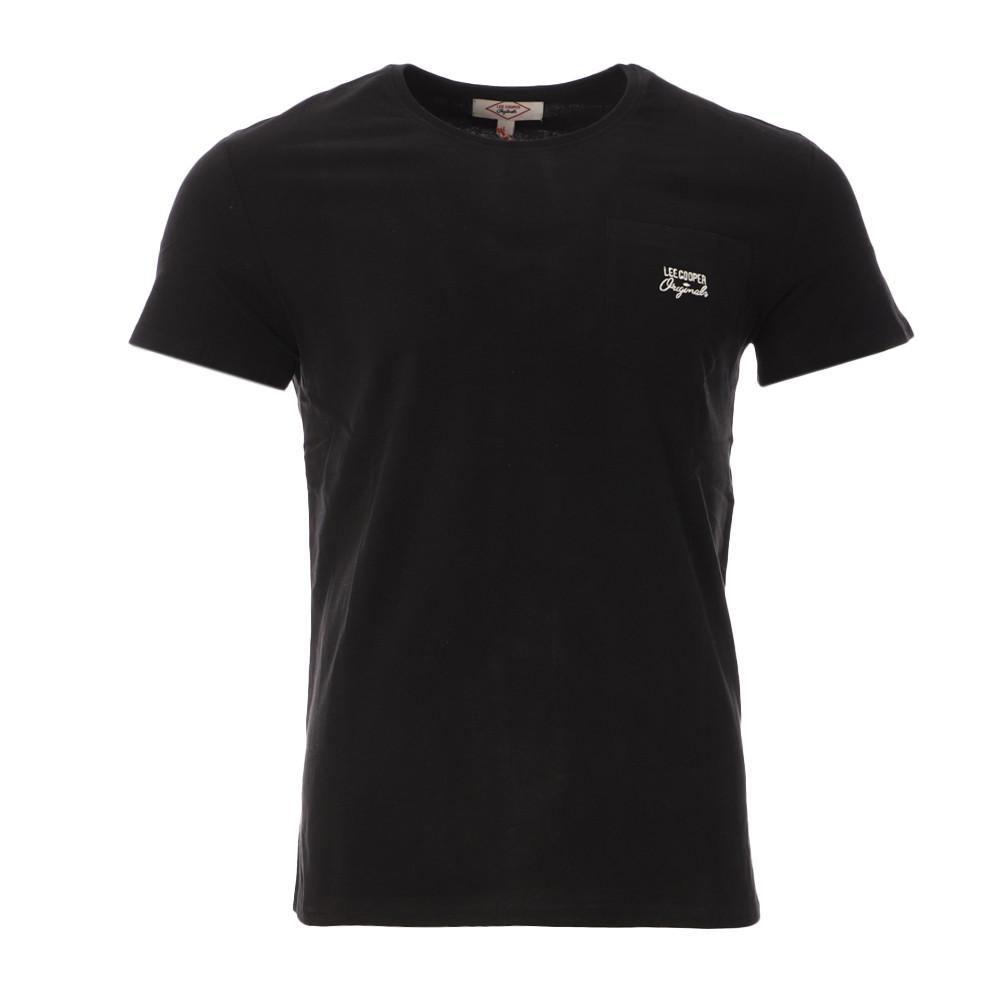 T-shirt Noir Homme Lee Cooper Oxime pas cher