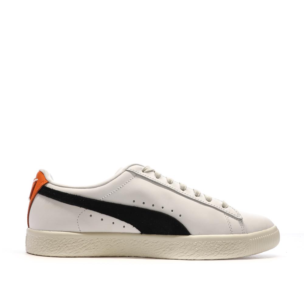 Baskets Blanches/Noires Homme Puma Clyde Base vue 2