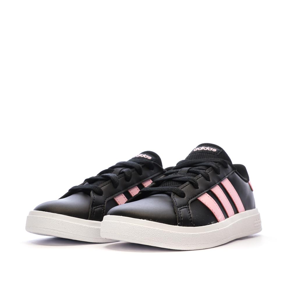 Baskets Noir/Rose Fille/ Femme Adidas Grand Court 2.0 K vue 6