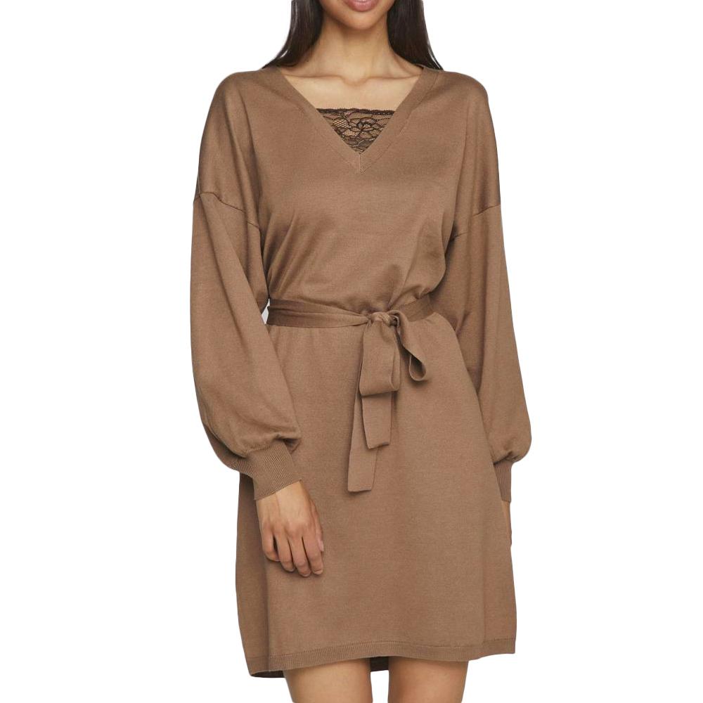 Robe Marron Femme Vila Tracy pas cher