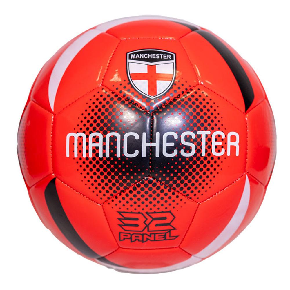 MANCHESTER Ballon Noir/Rouge Blanc Sport Zone pas cher