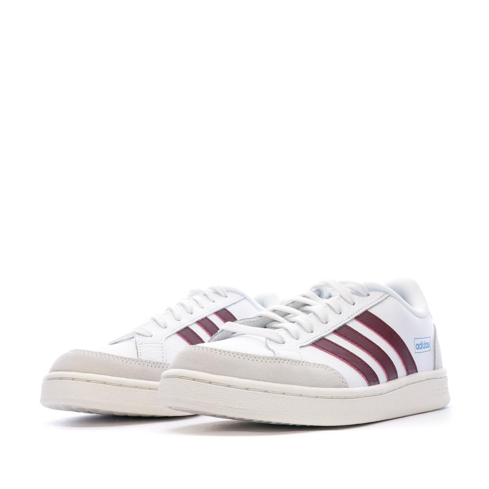 Baskets Blanche Homme Adidas Grand Court vue 6