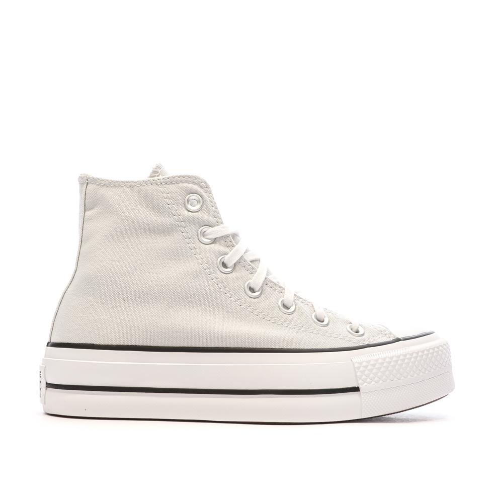Baskets Grises Converse Femme Chuck Taylor All Star Lift vue 2