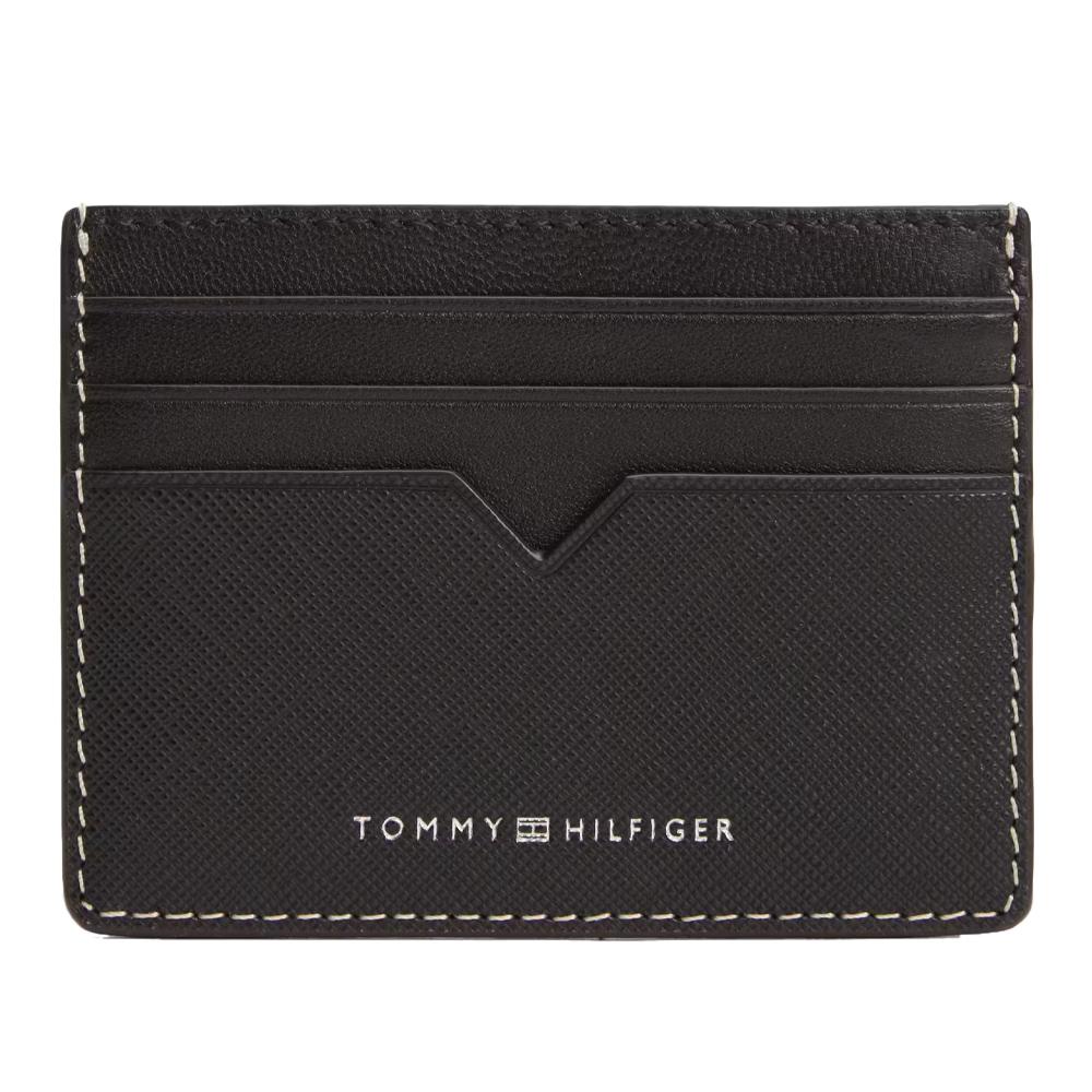 Portefeuille Noir Homme Tommy Hilfiger Saffianos0 pas cher