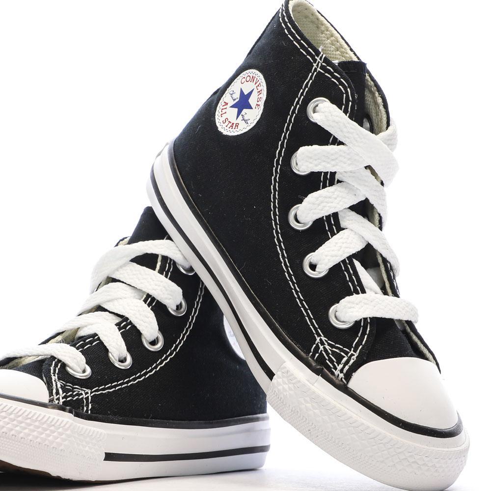 Baskets Noires/Blanches Garçon Converse Chuck Taylor All Star 7J231C vue 7