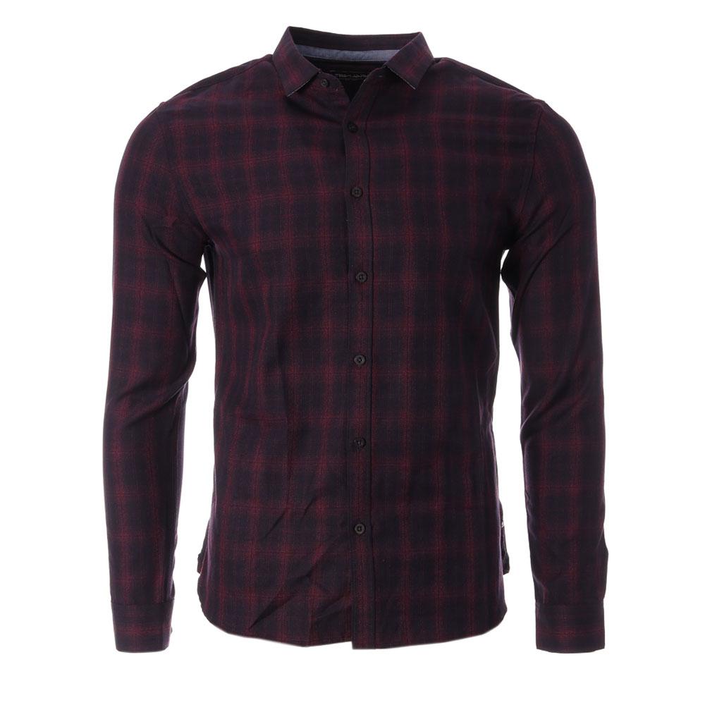 Chemises Noir/Rouge à Motifs Homme Teddy Smith Carton Ml pas cher