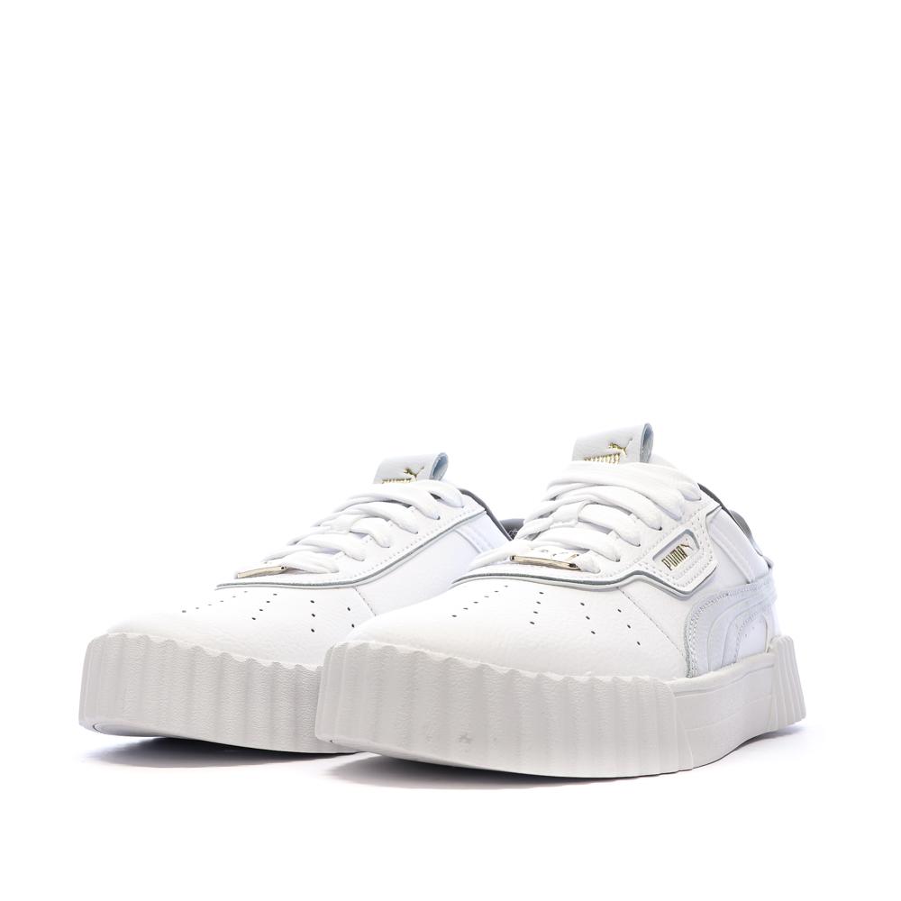 Baskets Blanc/Gris Femme Puma Carina 3.0 Luxe vue 6