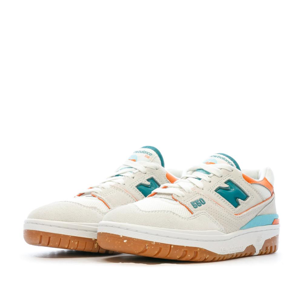 Baskets Beige/Orange Femme New Balance Bb550 vue 6