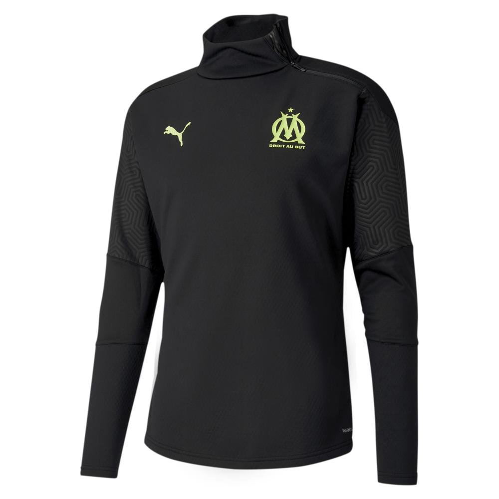 OM Sweat 1/2 zip Noir Homme Puma Training 2020/2021 pas cher