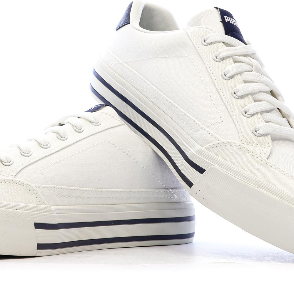 Baskets Blanc/Marine Homme Puma Court Classic vue 7