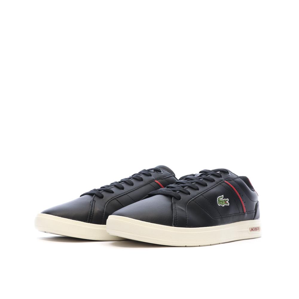 Baskets Noires/Rouges Homme Lacoste Court vue 6