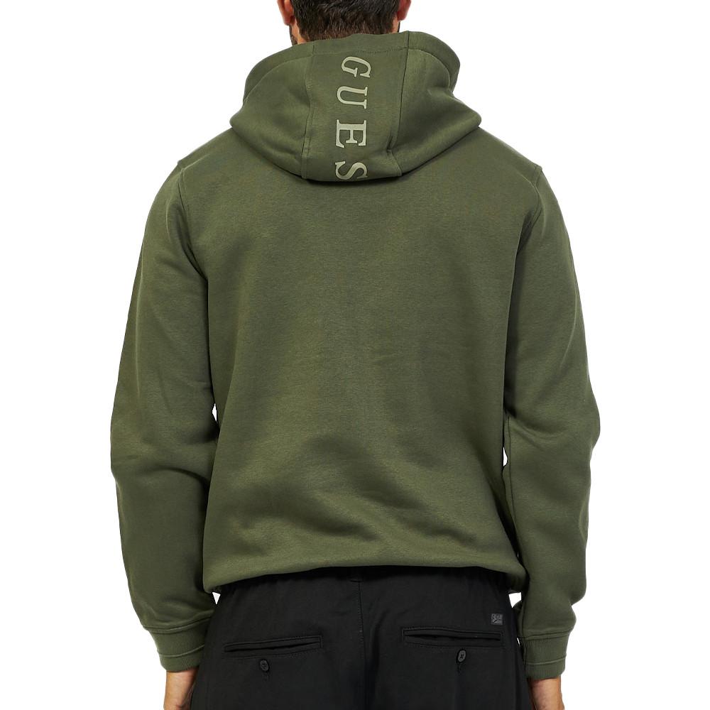 Sweat capuche Vert Homme Guess Christian vue 2