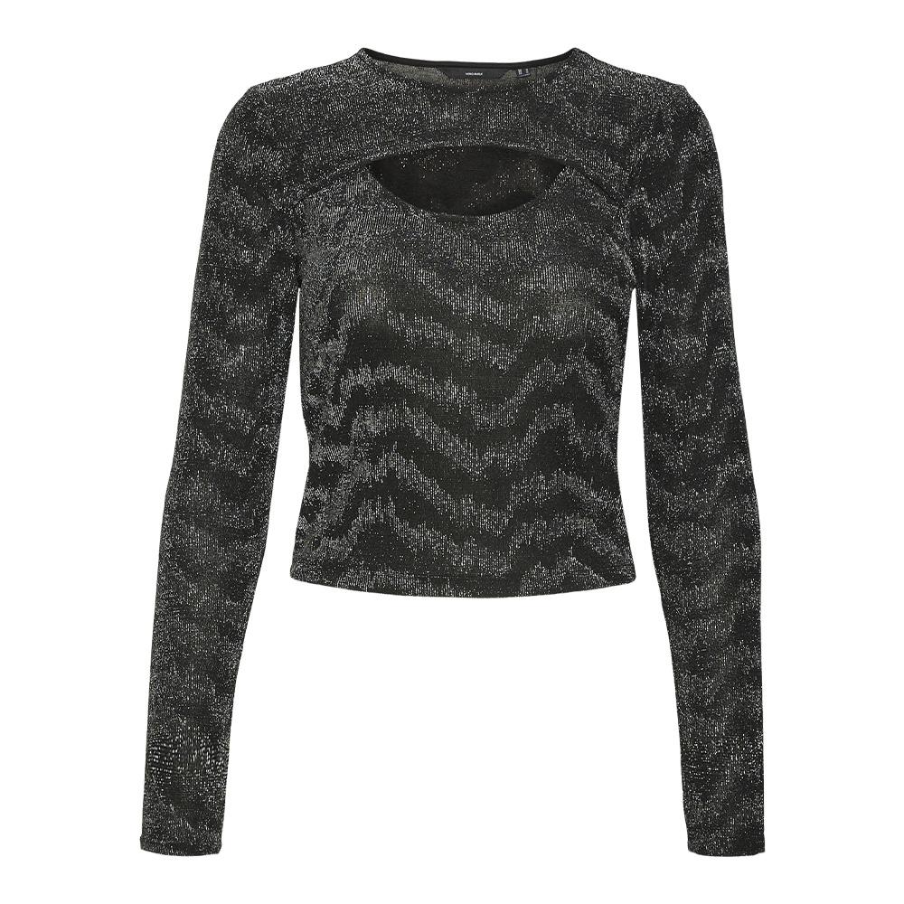 T-Shirt Manches Longues Noir Femme Vero Moda Lucy pas cher