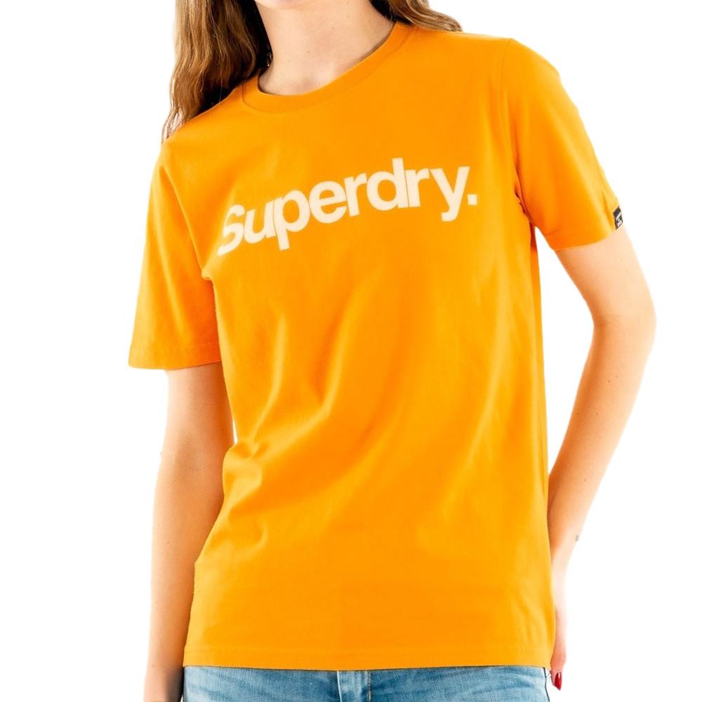 T-shirt Orange Femme Superdry Tee pas cher
