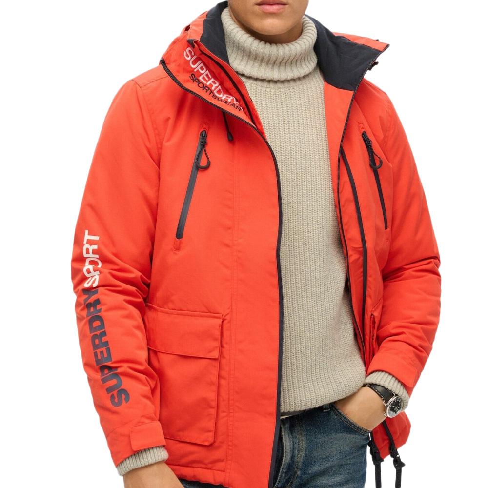 Manteaux Orange Homme Superdry Hooded Ultimate Windbreaker pas cher