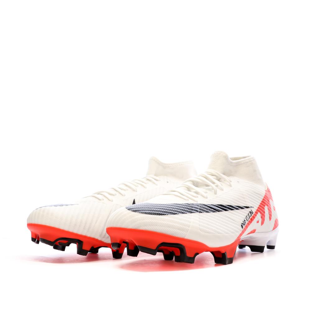 Chaussures de Foot Blanc/Rouge Homme Nike Zoom Superfly 9 Academy FG/MG vue 6