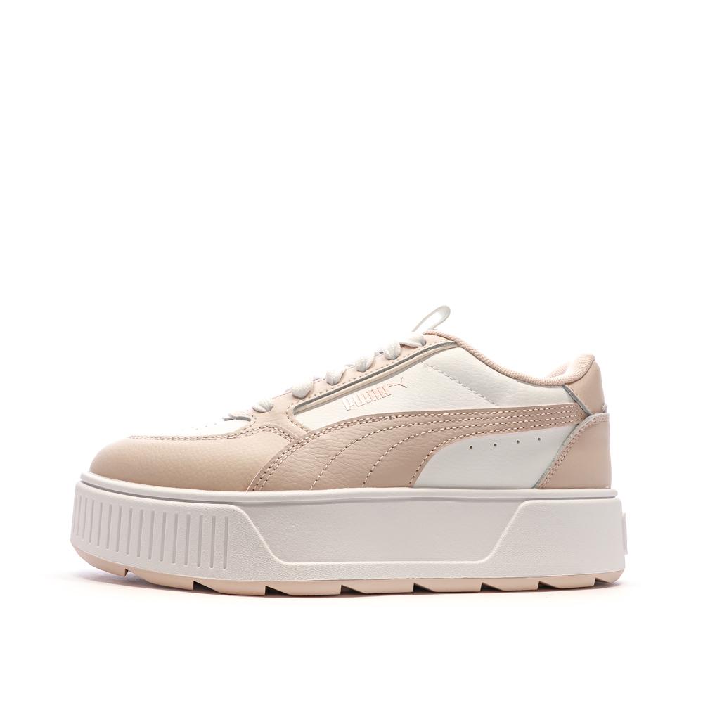 Baskets Blanc/Vieux Rose Femme Puma Karmen Rebelle vue 2