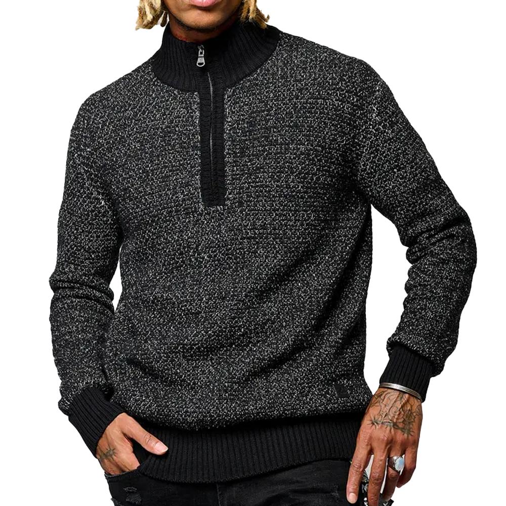 Pull en Maille Noir Homme Kaporal Pull BART pas cher