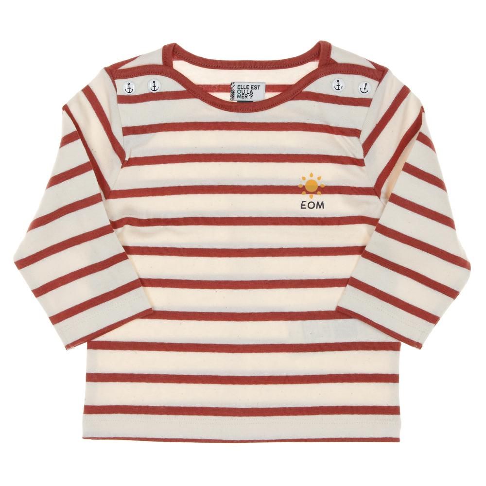 T-shirt Rose à rayures Enfant EOM Loris pas cher