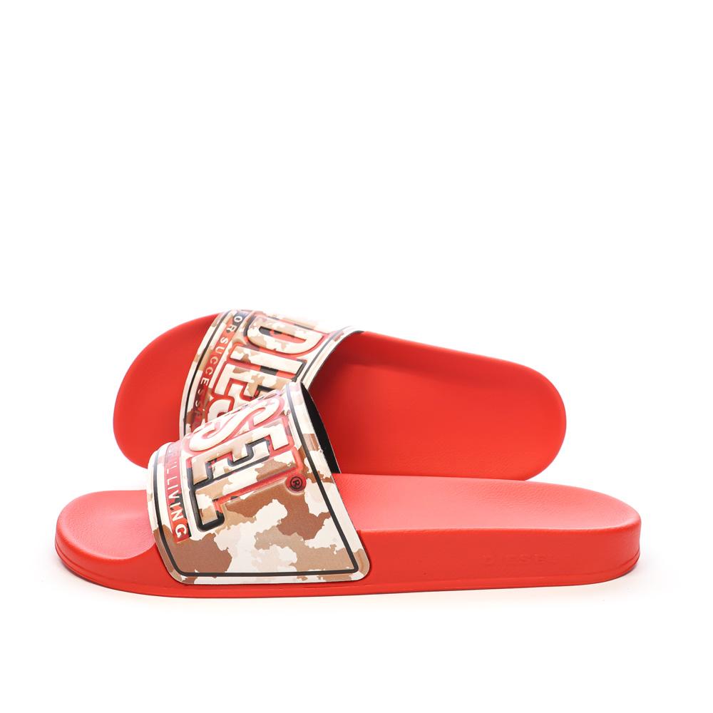 Claquettes Rouges Homme Diesel Mayemi pas cher