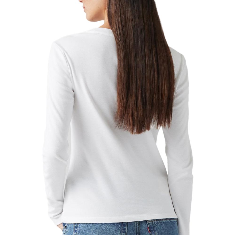 T-Shirt Blanc Femme Levi's Essential Neutrals vue 2