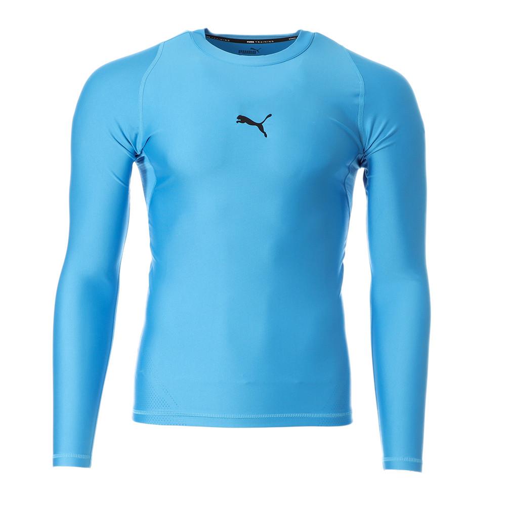 T-shirt Manches Longues Bleu Homme Puma Train Compres pas cher